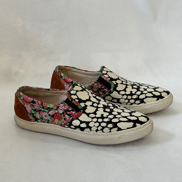 Coach C103 Floral Animal Print Skater Slip-On Sneakers - Picture 1 of 11